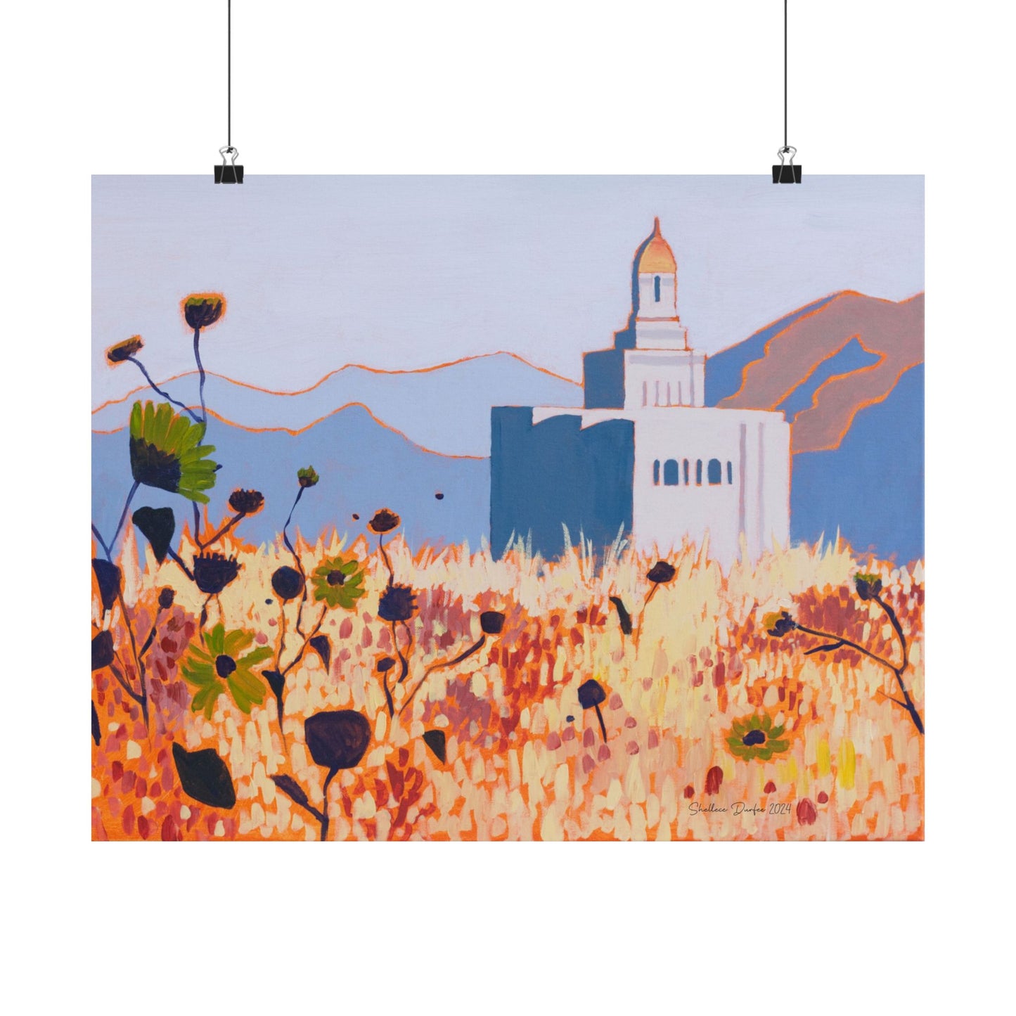 Premium Matte Print, Deseret Peak Temple by Shellece Durfee