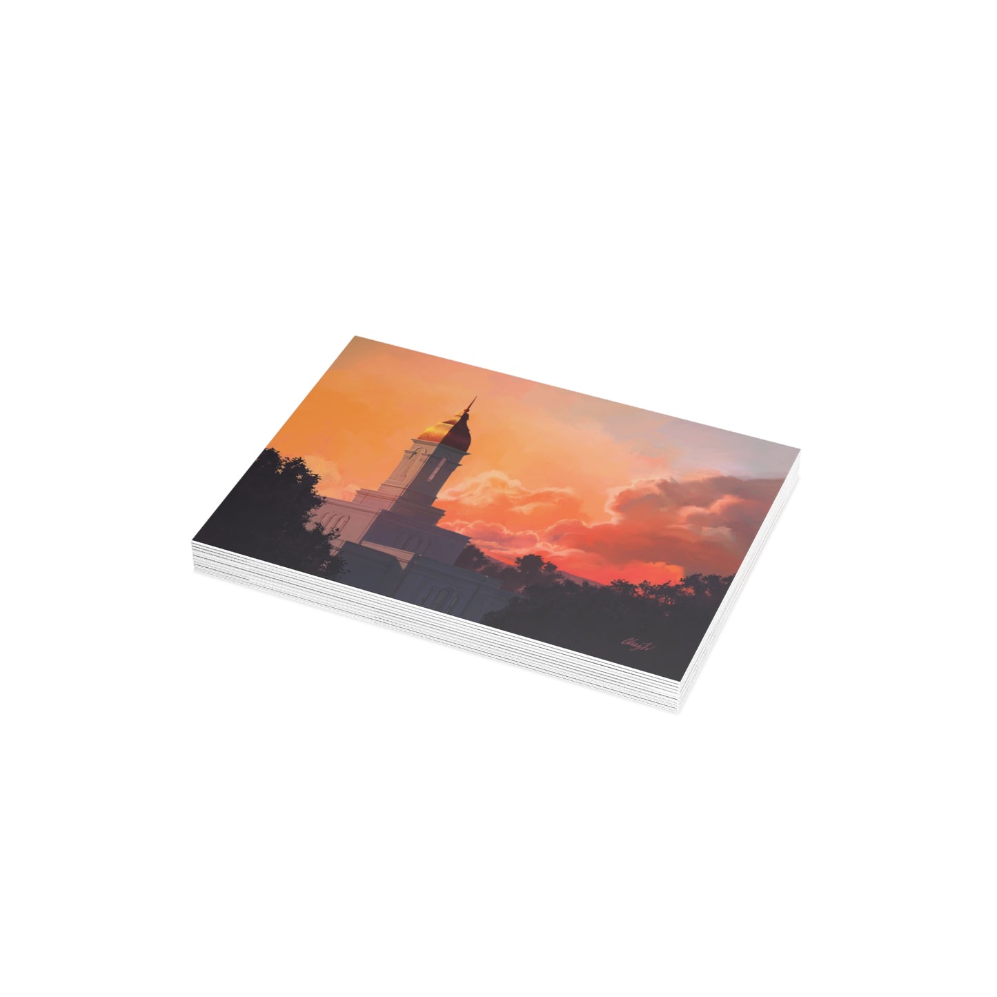 Temple Card Bundle (envelopes not included) Deseret Peak Temple-Sunset