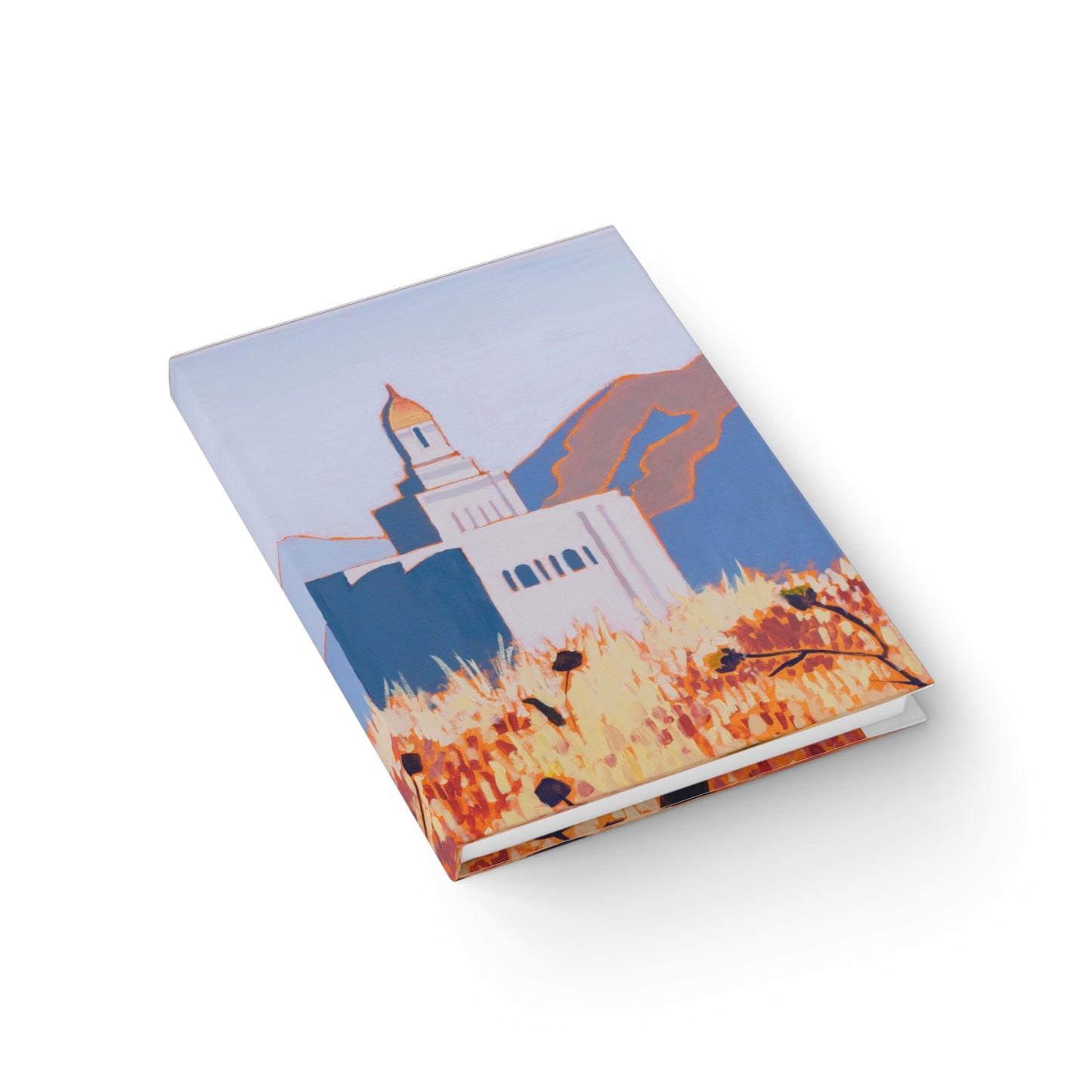 Journal with Ruled Lines featuring the Deseret Peak Temple, by Shellece Durfee