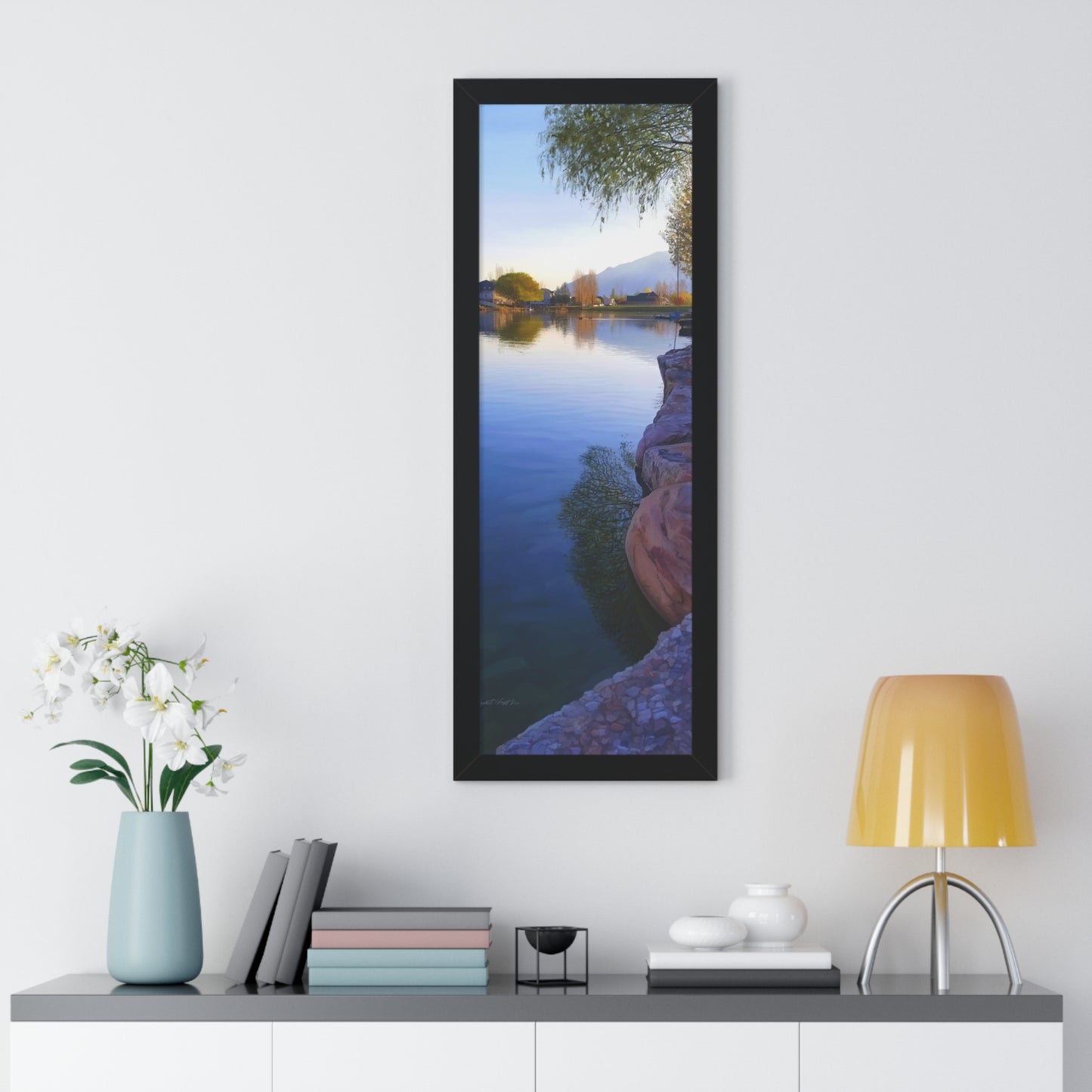 Framed Matte Print, Stansbury Lake, Looking North from Grant's Place, by Rod Walgamott