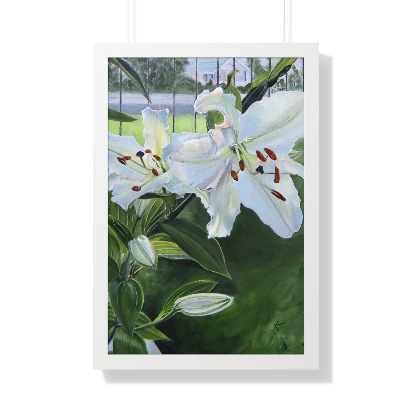 Framed Matte Print, Luscious Lilies, by Jane Autry