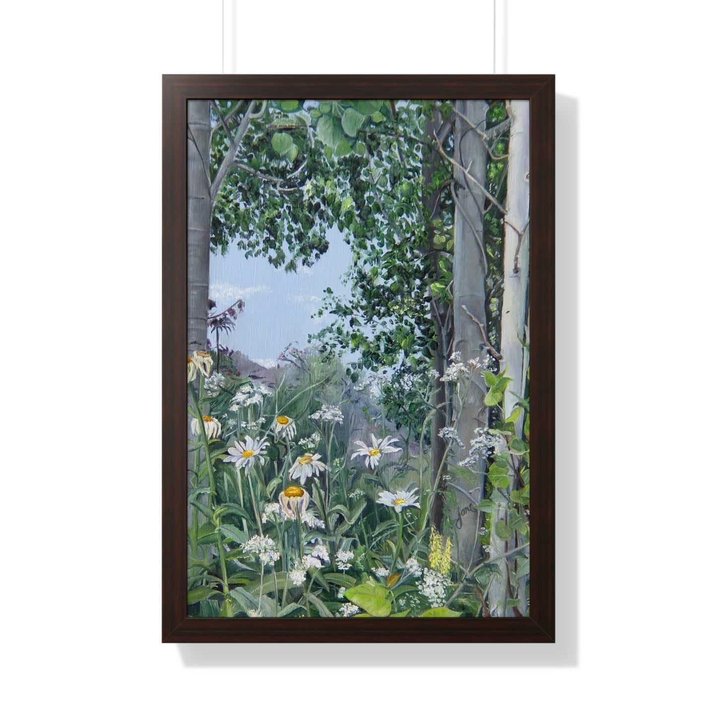 Quakies and Daisies by Jane Autry, Framed Matte Paper Print
