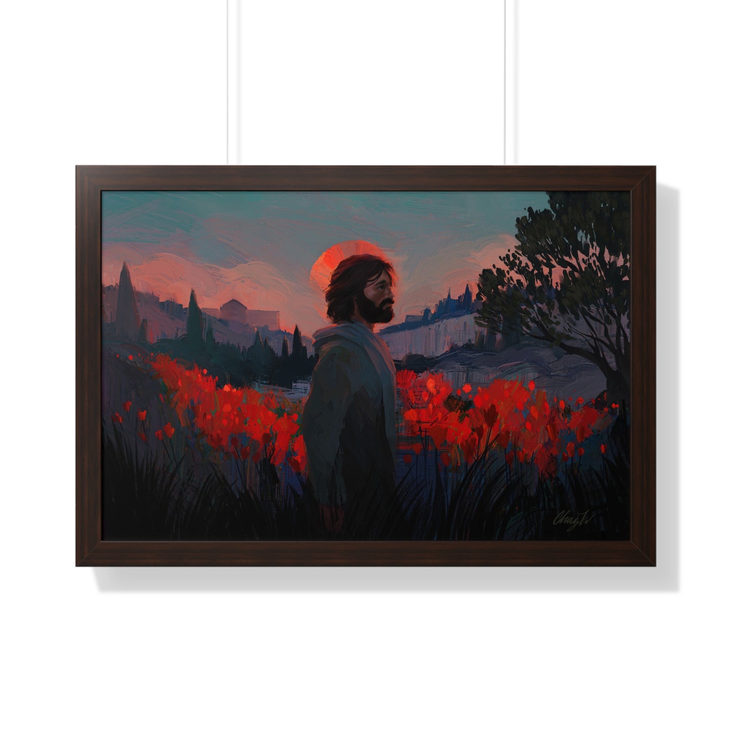 Framed Matte Print, "Though as Scarlet" by Chaz Walgamott