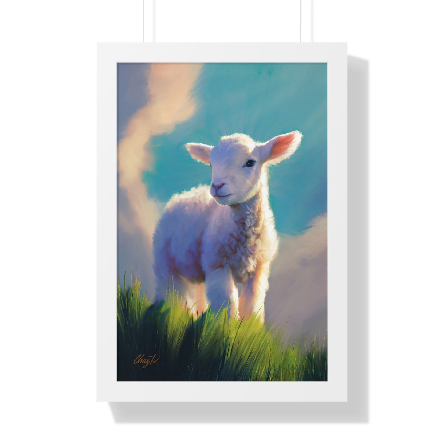 Framed Matte Print, "Without Blemish" by Chaz Walgamott