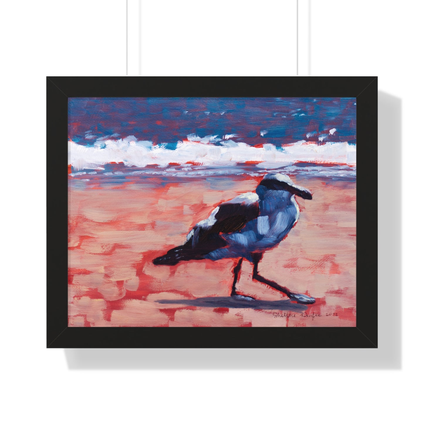 Framed Matte Print, Seagull, by Shellece Durfee