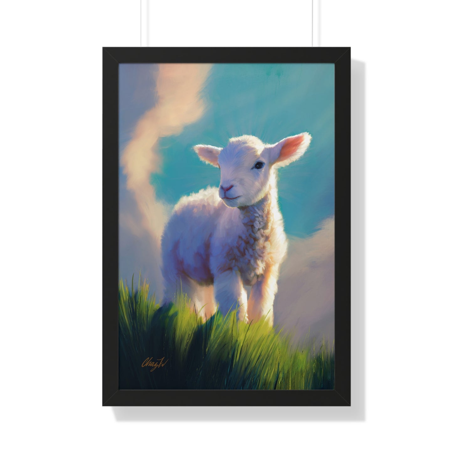 Framed Matte Print, "Without Blemish" by Chaz Walgamott