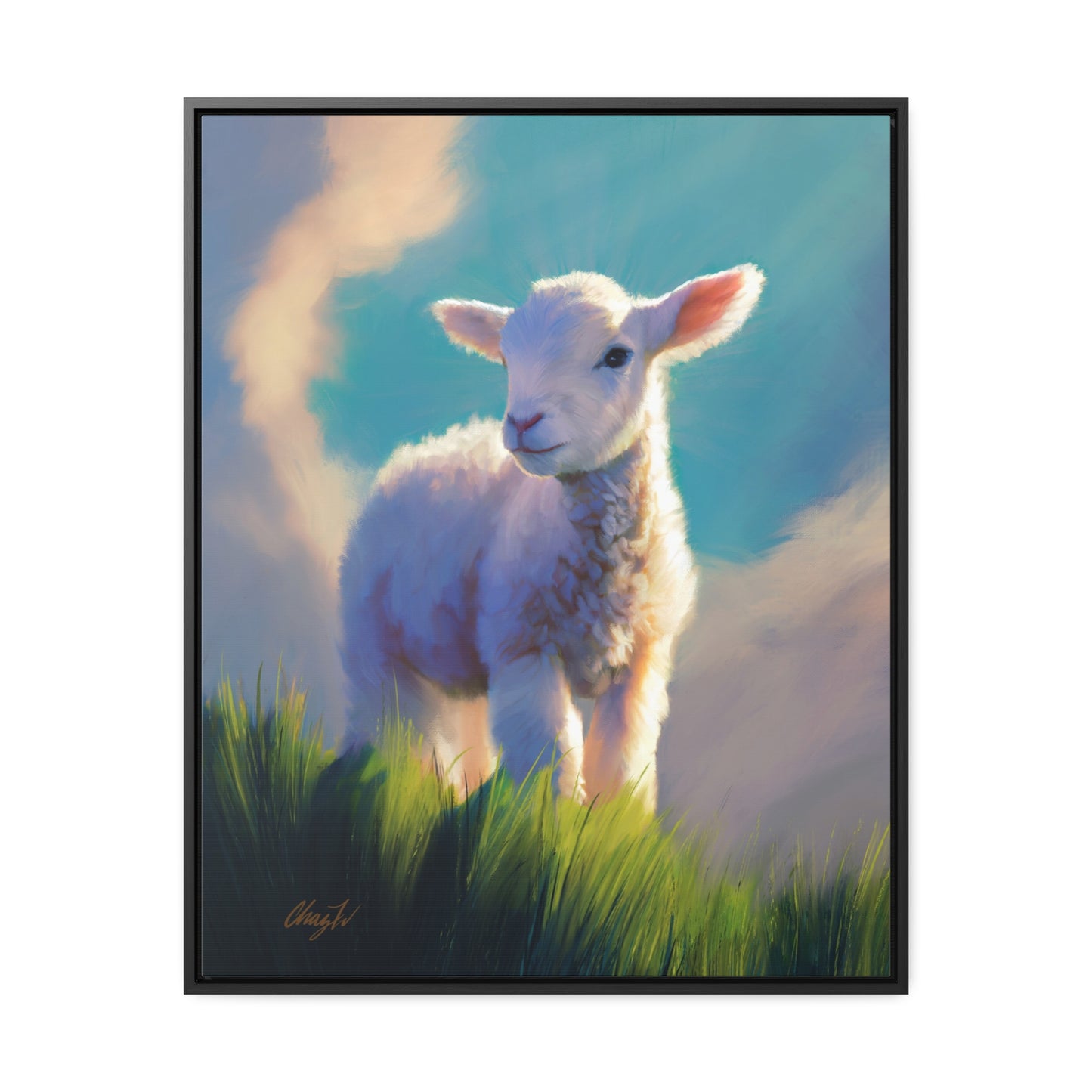 Framed canvas Wrap, Without Blemish, by Chaz Walgamott