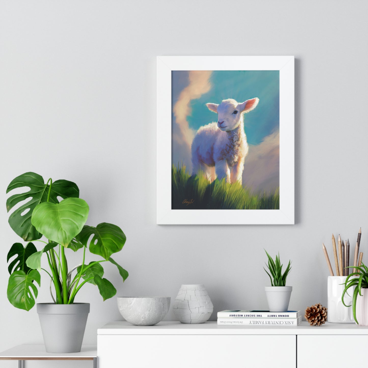 Framed Matte Print, "Without Blemish" by Chaz Walgamott
