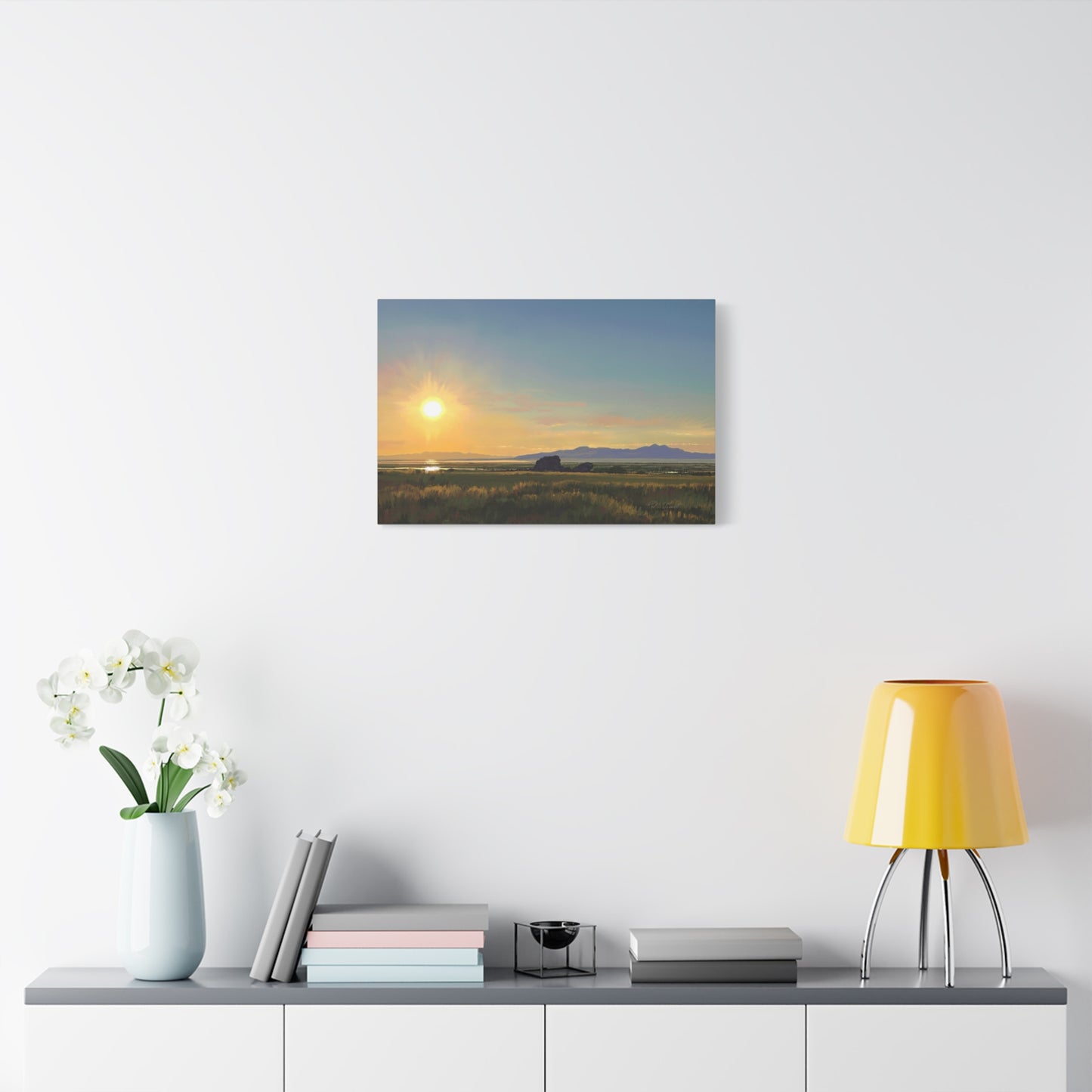 Adobe Rock Sunset, by Rod Walgamott-Canvas Gallery Wrap