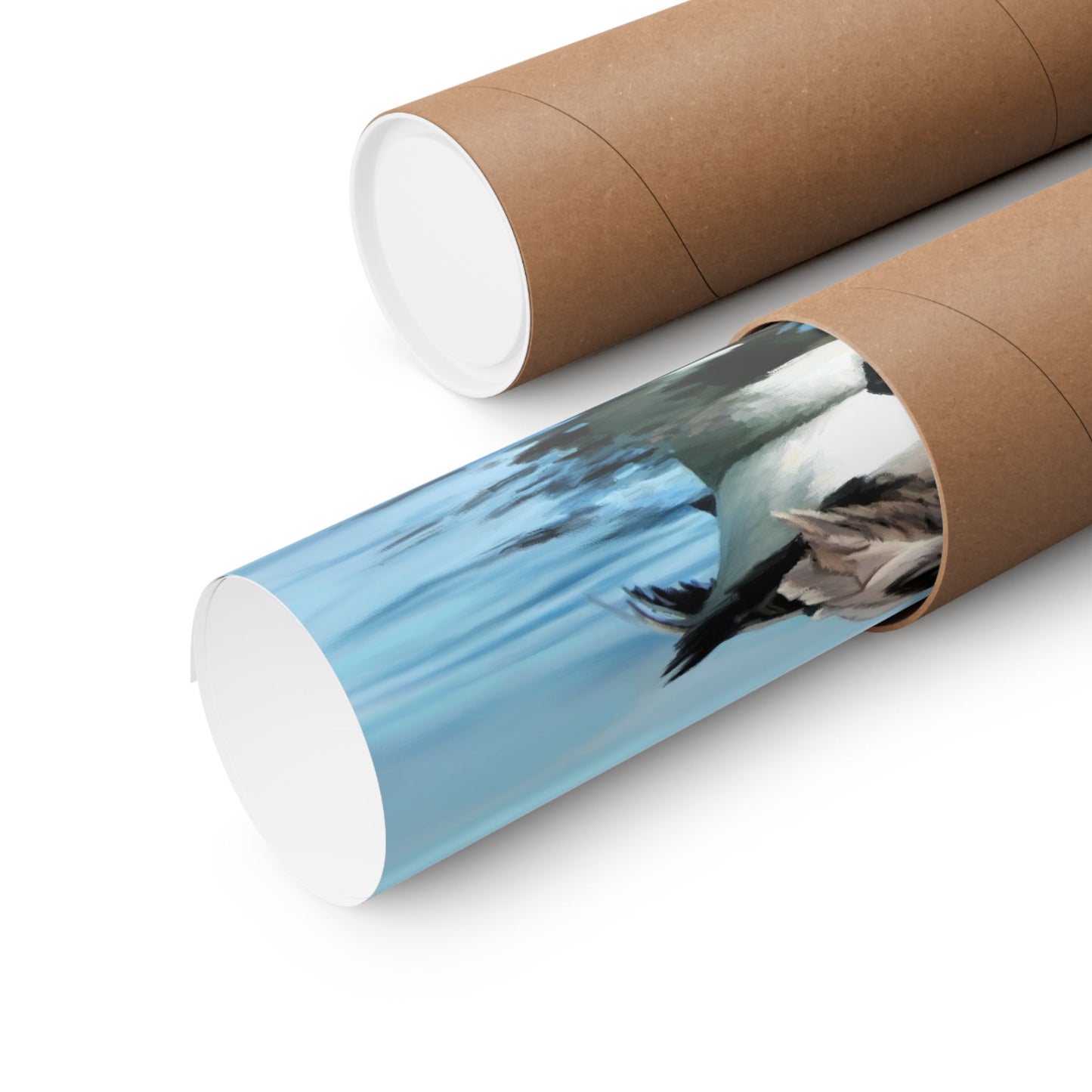 Premium Matte Print, Canada Goose on Stansbury Lake, by Rod Walgamott (Reference Photo by Lyman Condie)