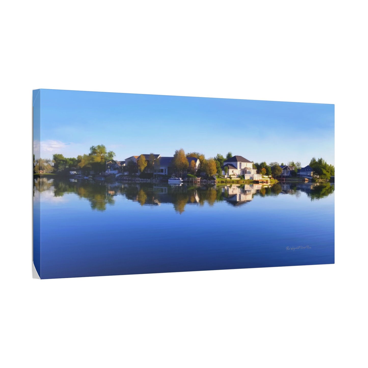 Classic Stretched Canvas, Blue Sky Reflection on Stansbury Lake, by Rod Walgamott