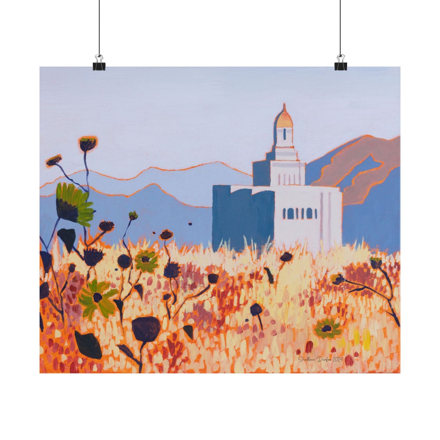 Premium Matte Print, Deseret Peak Temple by Shellece Durfee