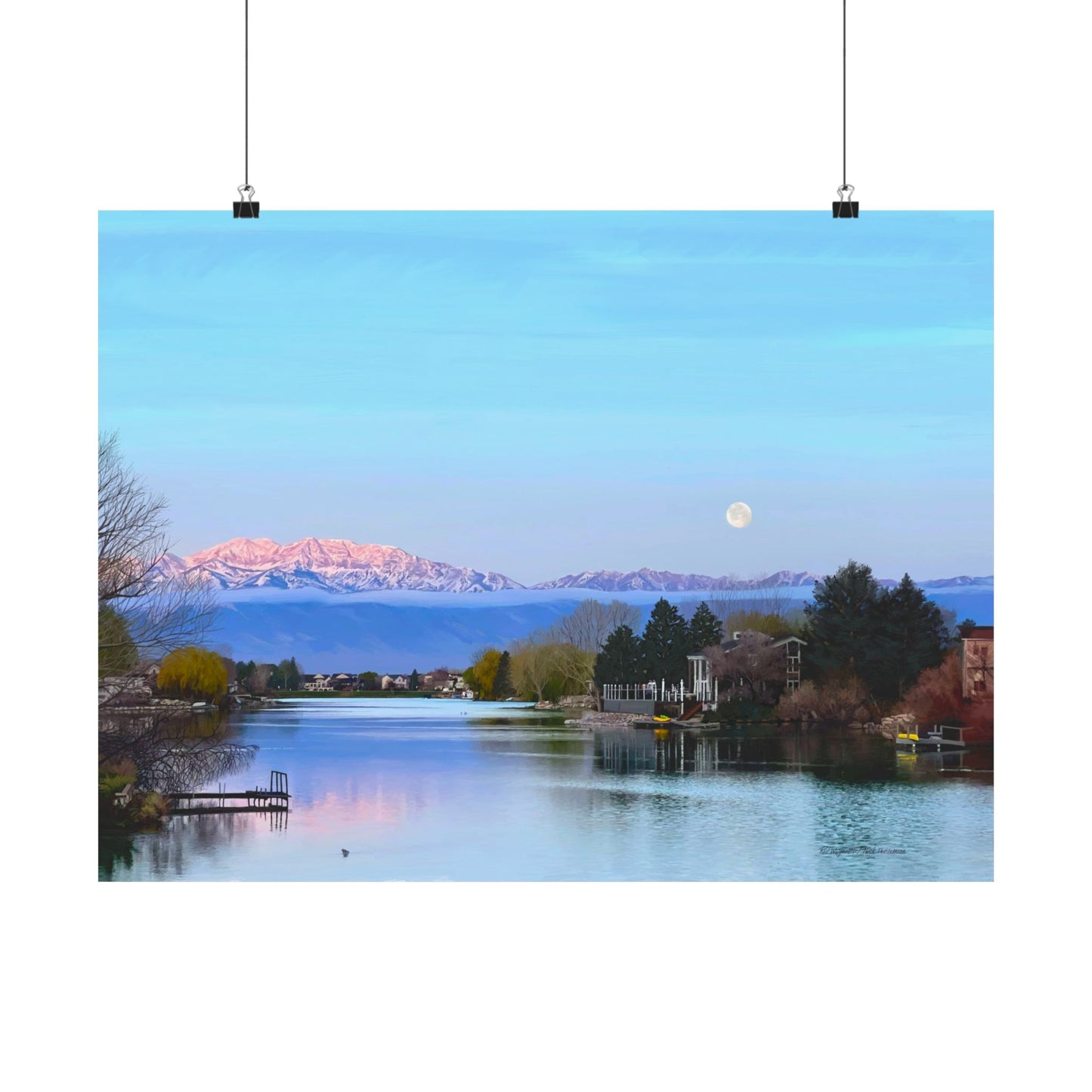 Premium Matte Print-Stansbury Lake Sunrise by Rod Walgamott, Reference photo by Nick Theilemann