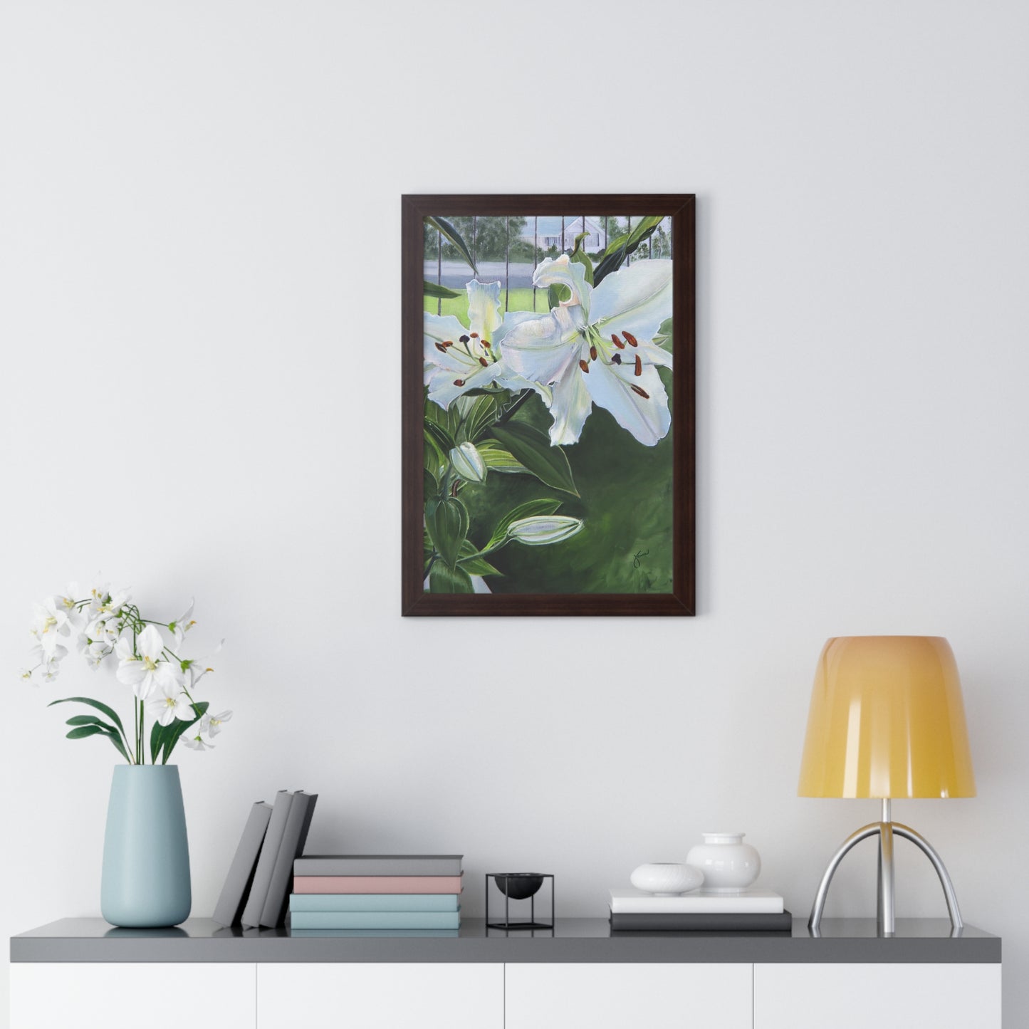Framed Matte Print, Luscious Lilies, by Jane Autry