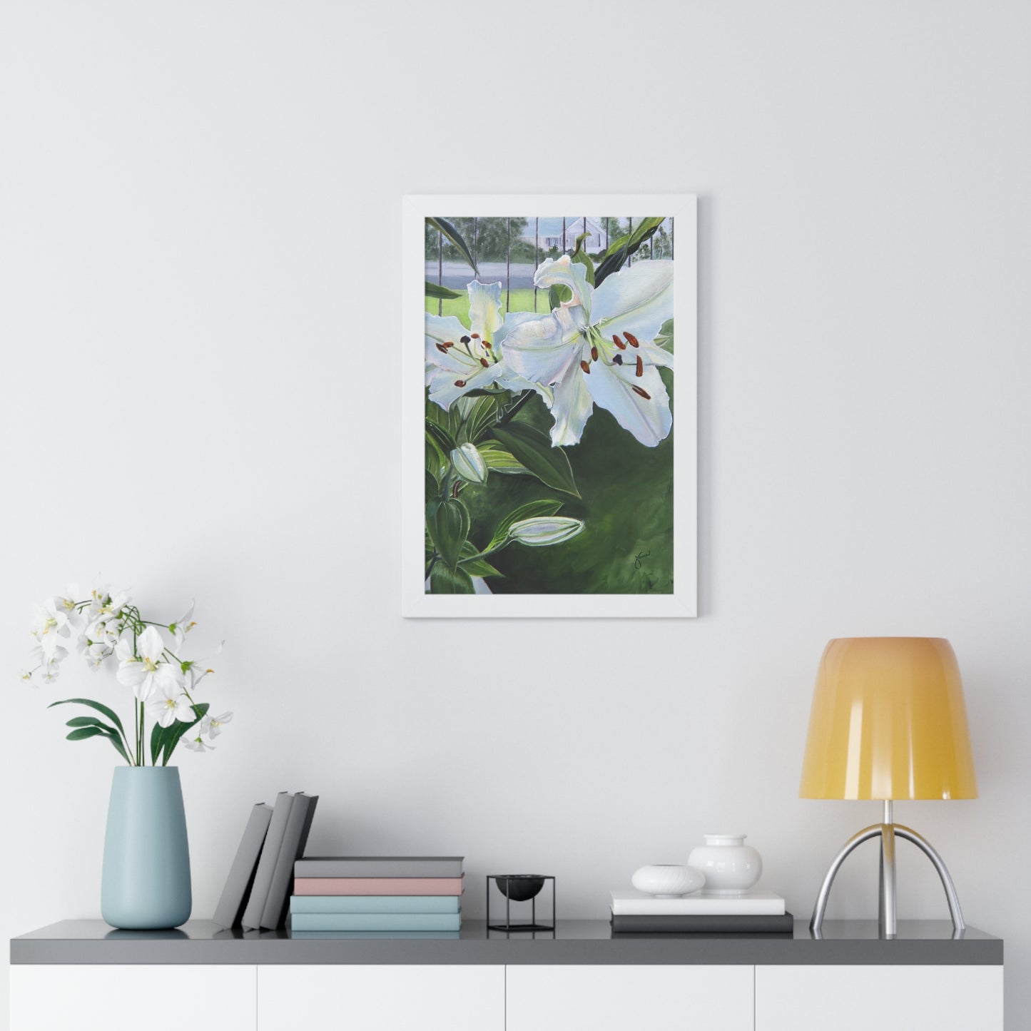 Framed Matte Print, Luscious Lilies, by Jane Autry