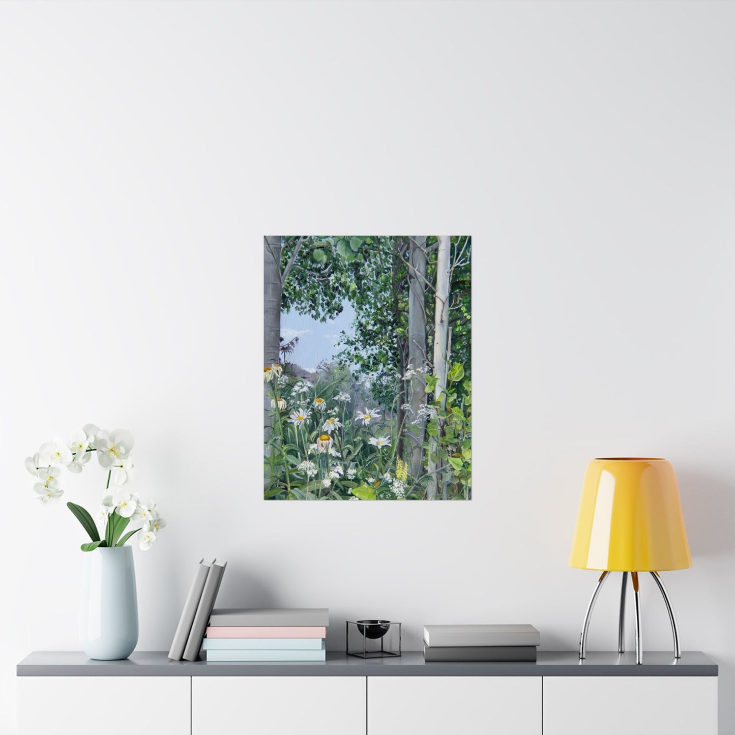 Quakies and Daisies by Jane Autry, Premium Matte Paper Print
