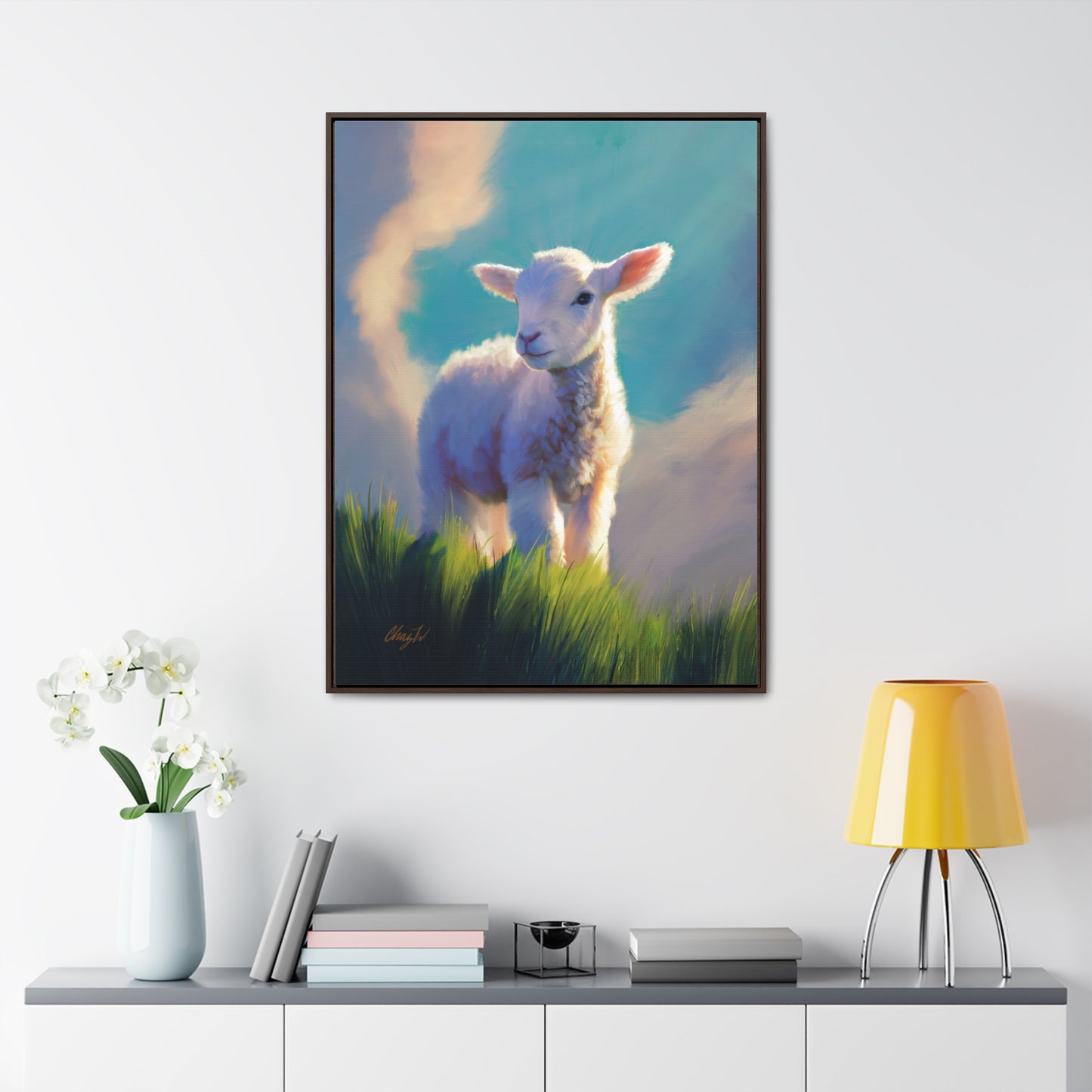 Framed canvas Wrap, Without Blemish, by Chaz Walgamott