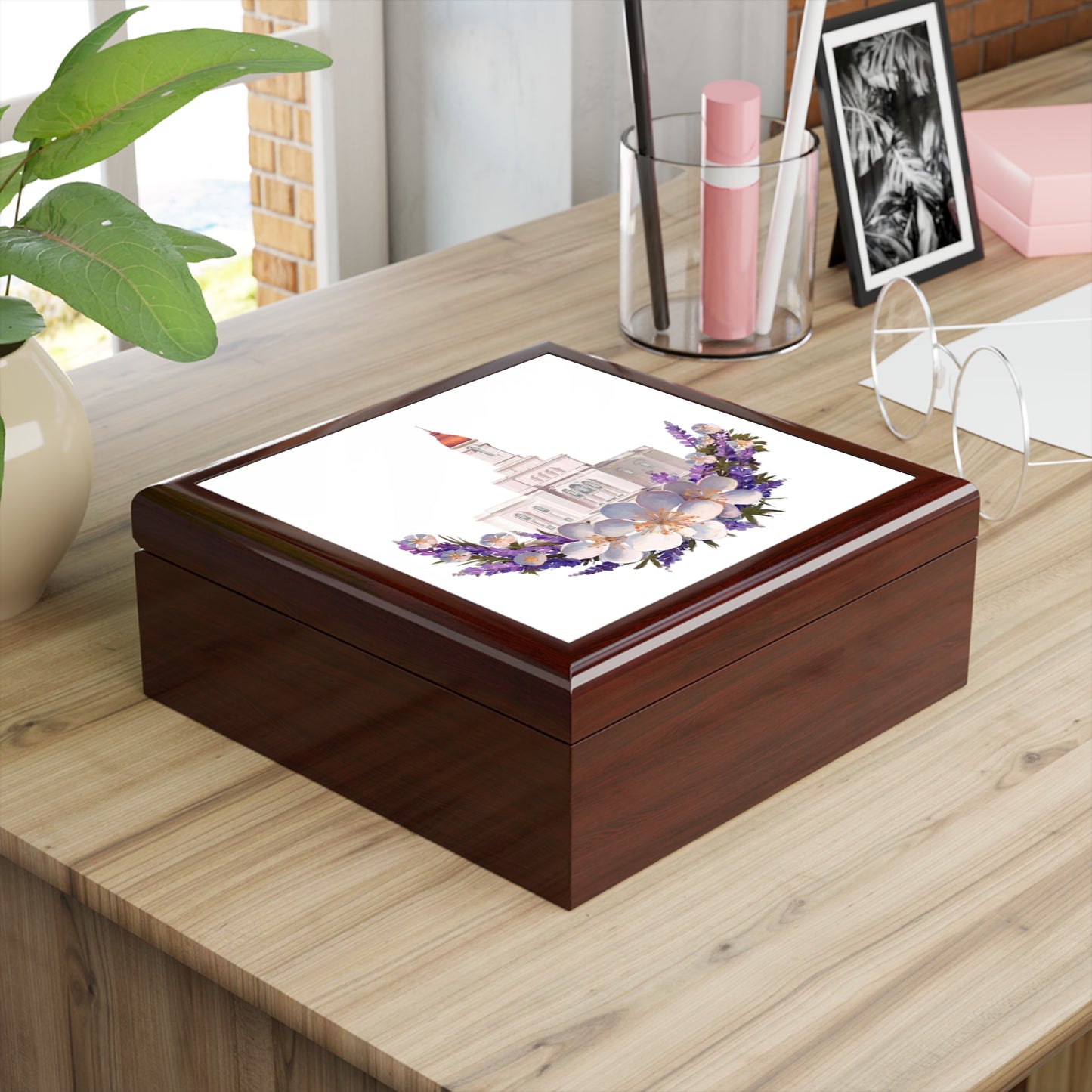 Jewelry Box featuring Deseret Peak Temple--Wreath, by Chaz Walgamott