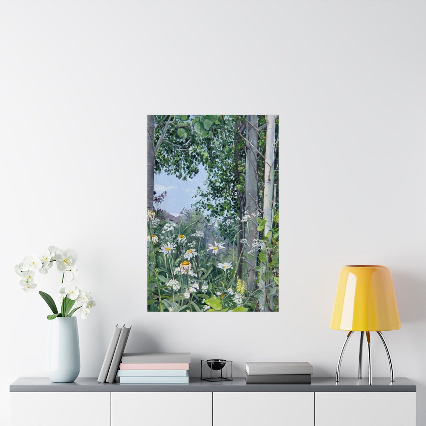 Quakies and Daisies by Jane Autry, Premium Matte Paper Print