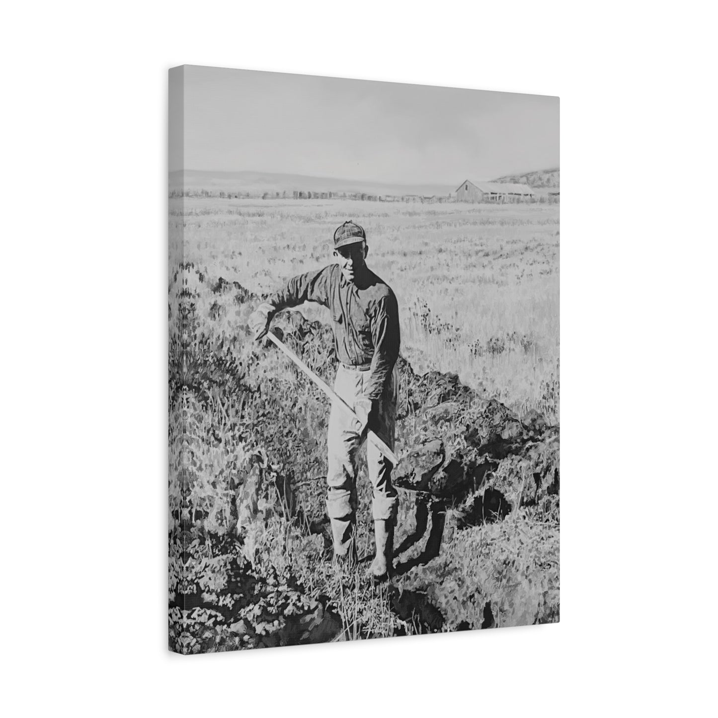 "Clyde Hogan's 1.5 Mile Trench" by Rod Walgamott, Matte Canvas Print