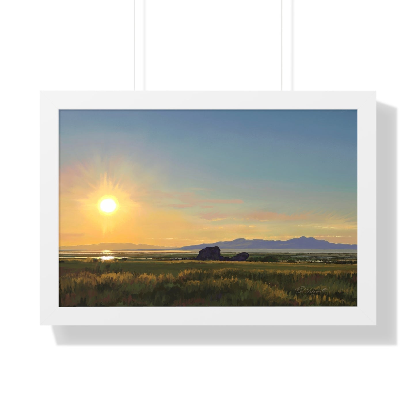 Framed Matte Print, Adobe Rock Sunset