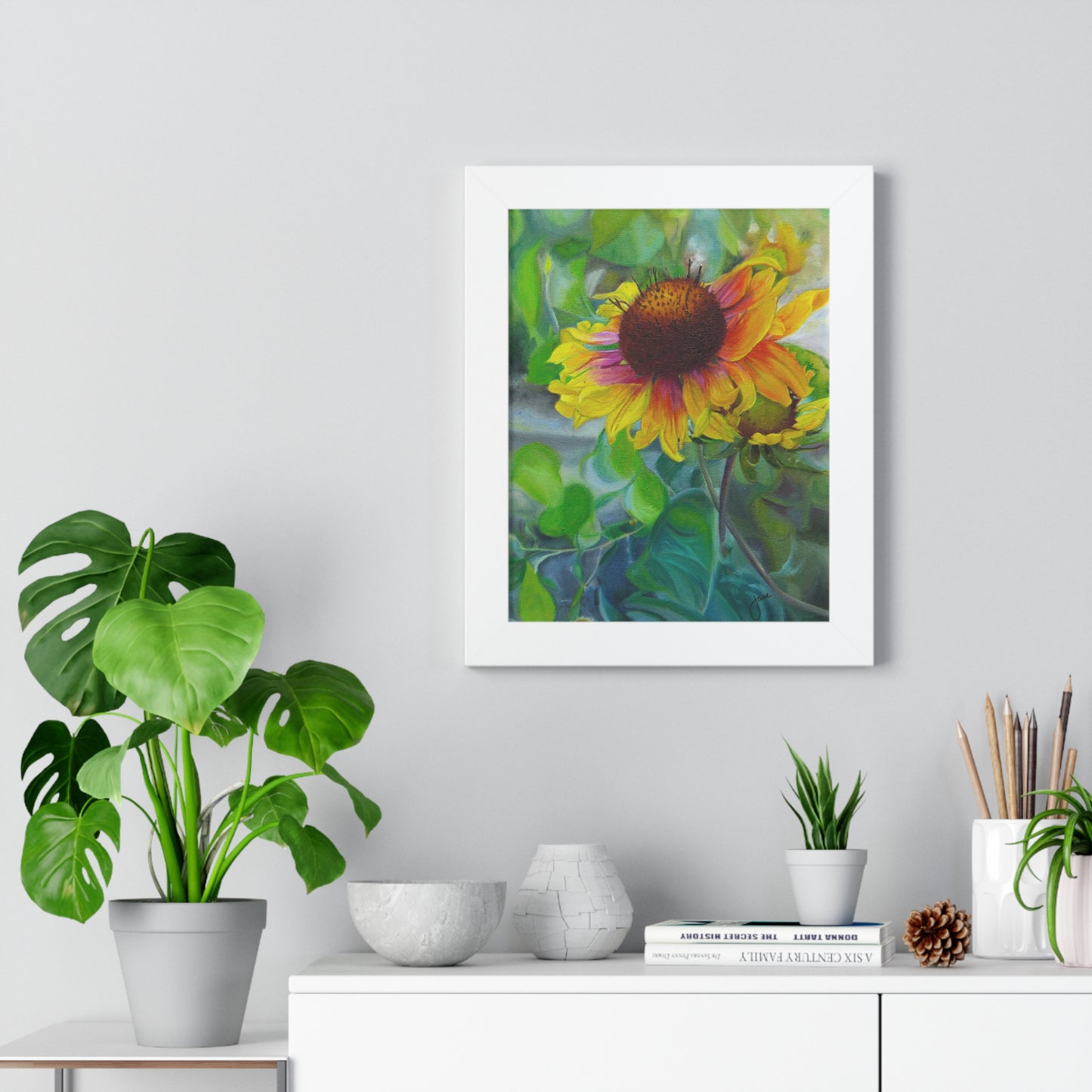 Indian Blanket Flower by Jane Autry, Framed Matte Paper Print