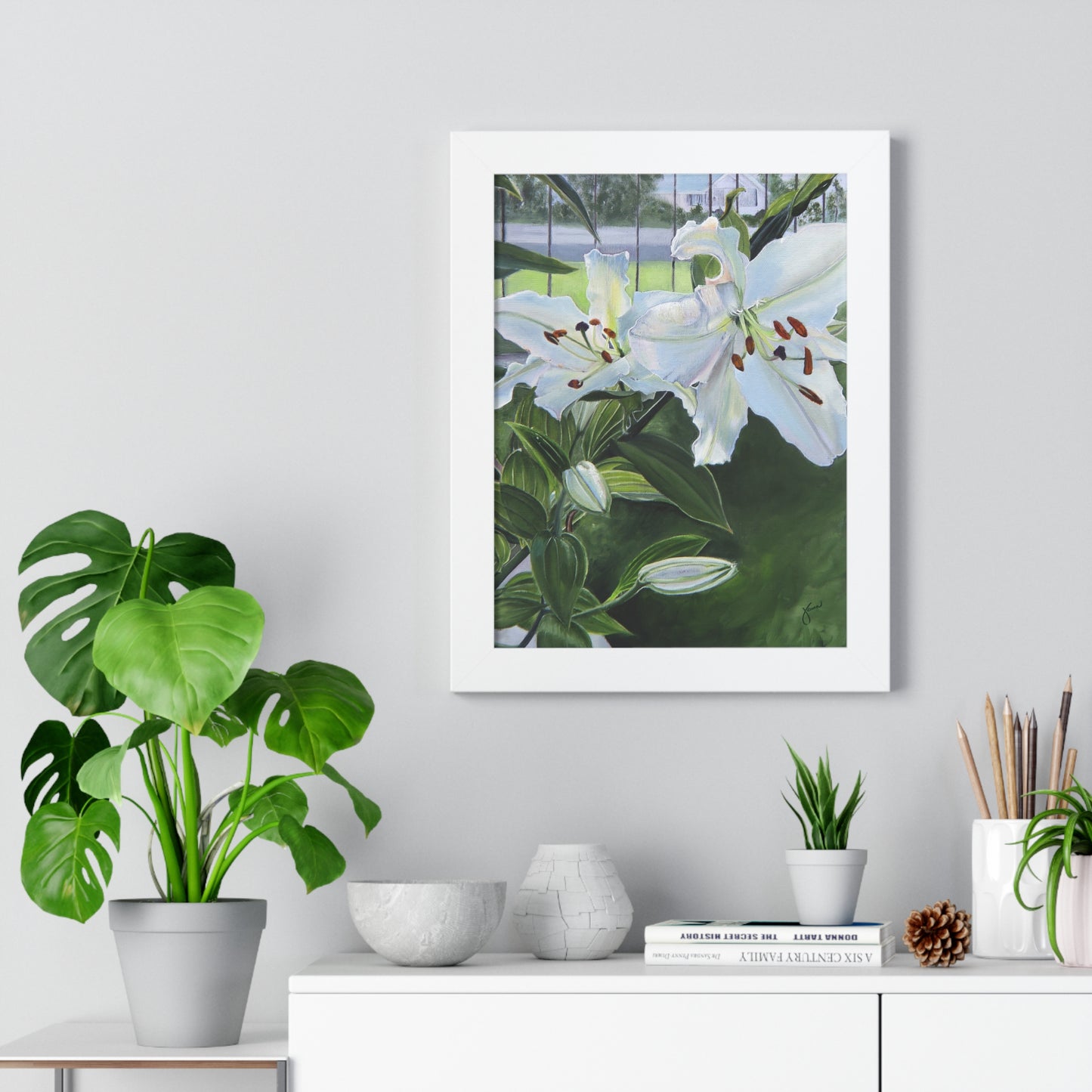 Framed Matte Print, Luscious Lilies, by Jane Autry