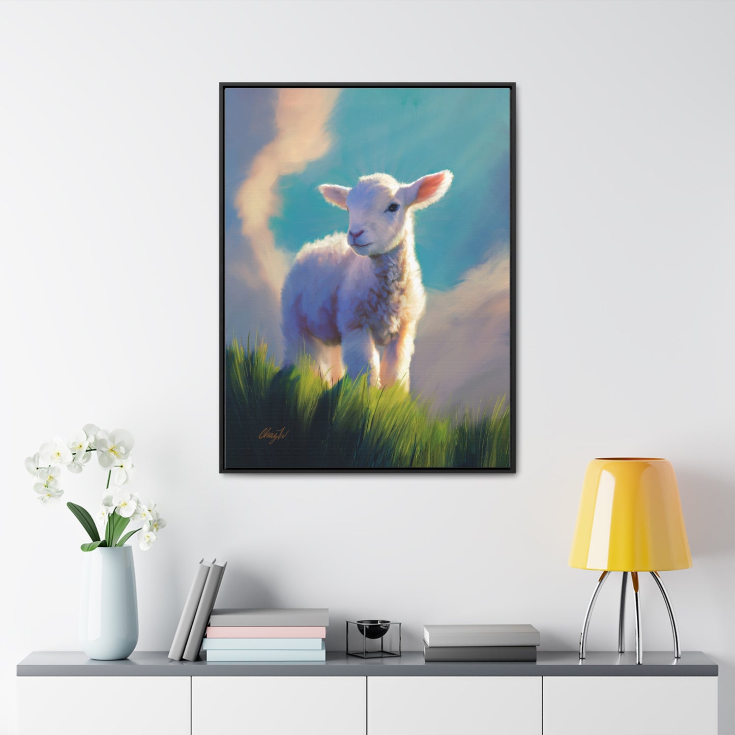 Framed canvas Wrap, Without Blemish, by Chaz Walgamott