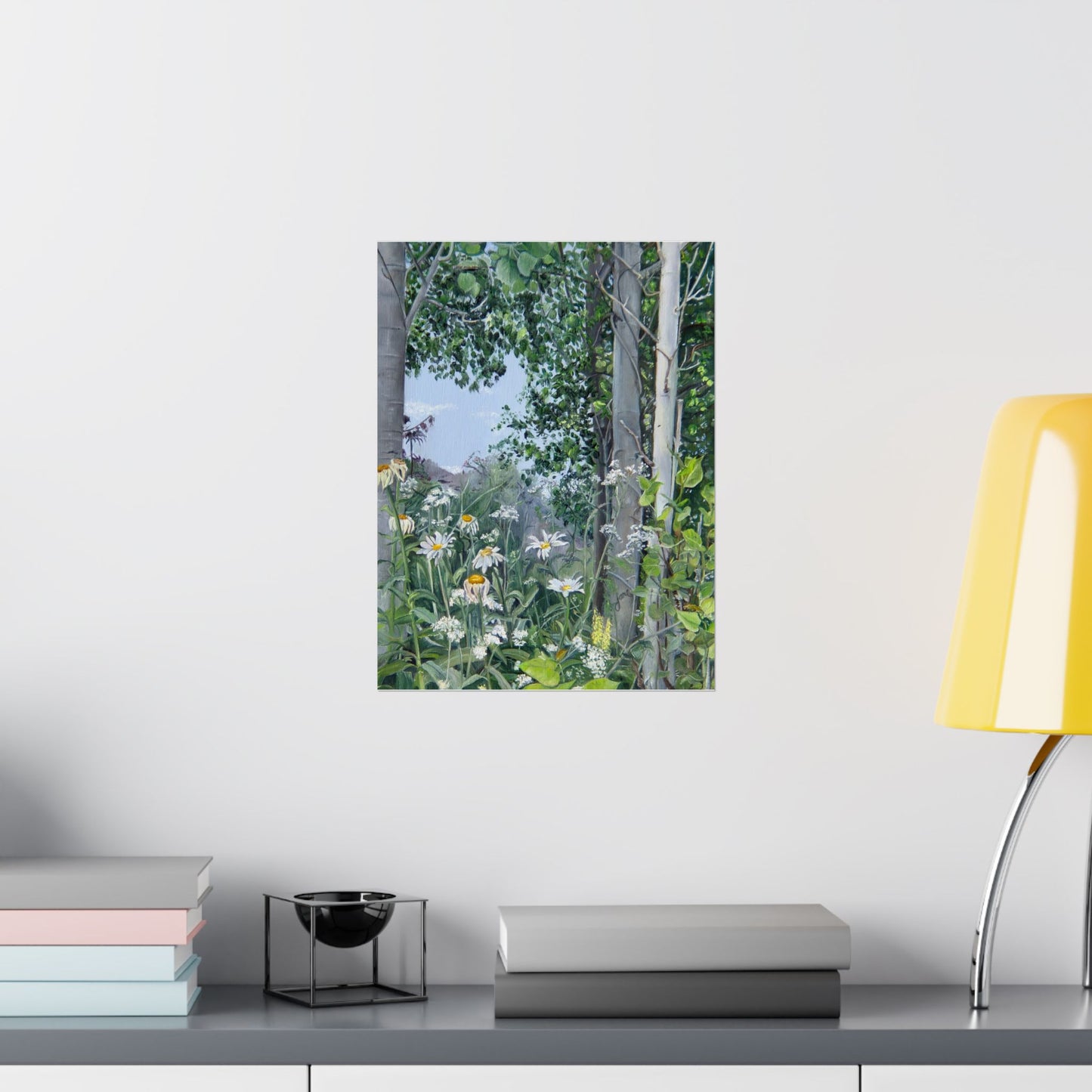 Quakies and Daisies by Jane Autry, Premium Matte Paper Print