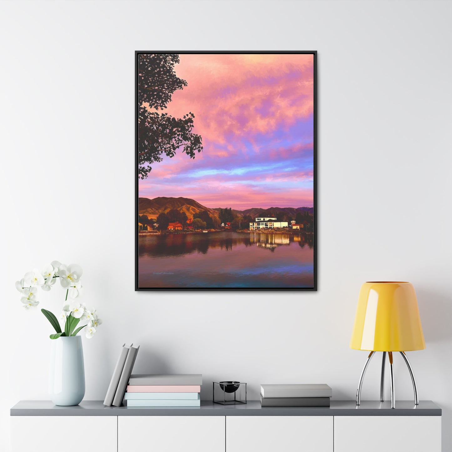 Melissa's Sunset by Rod Walgamott, Framed Canvas Wrap