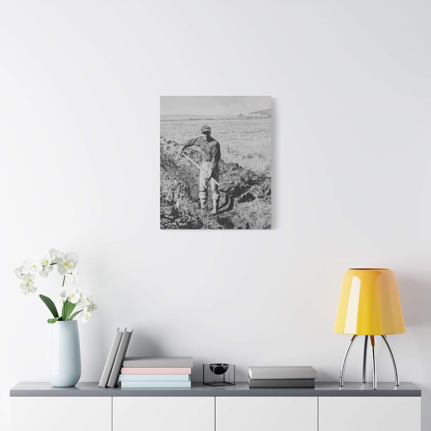 "Clyde Hogan's 1.5 Mile Trench" by Rod Walgamott, Matte Canvas Print