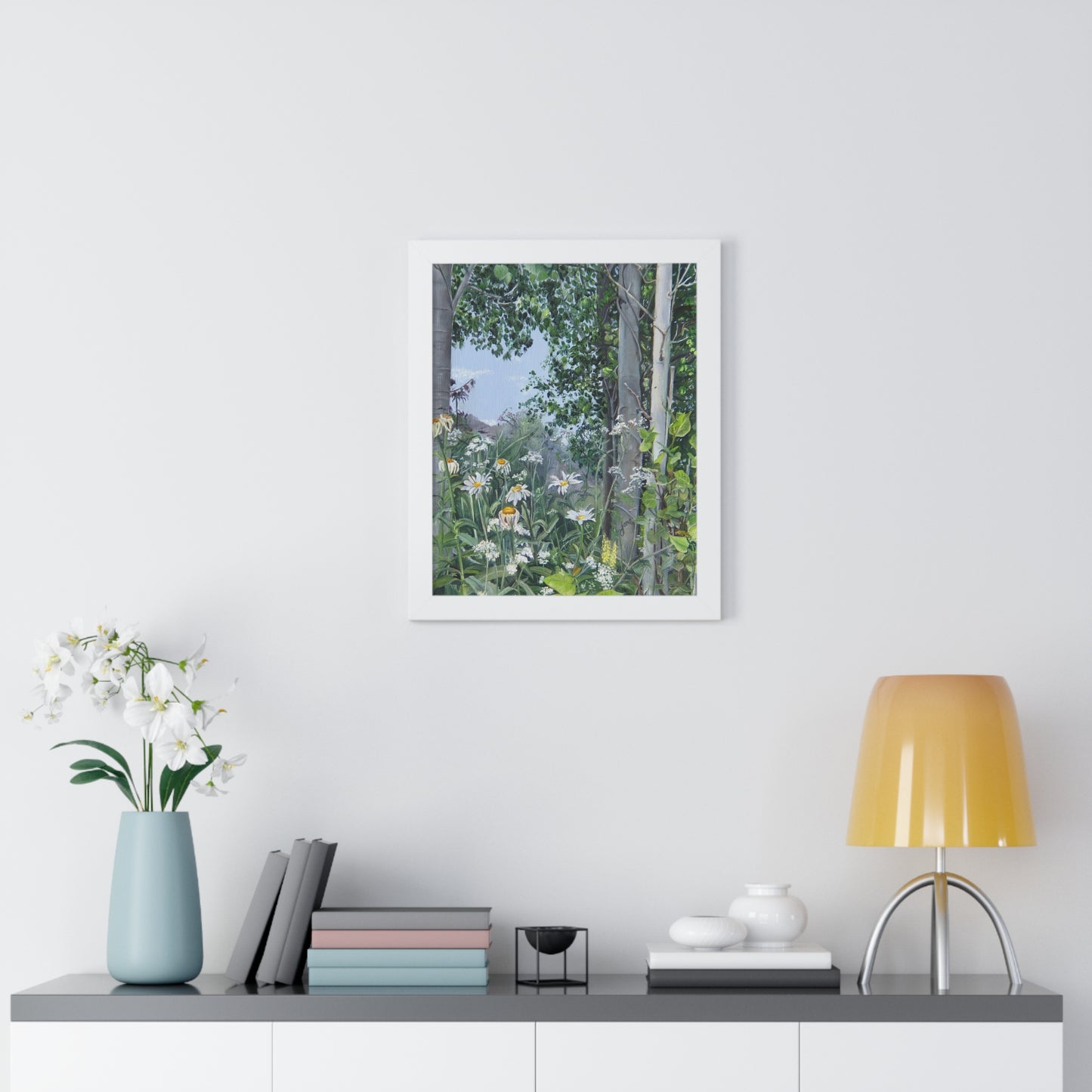 Quakies and Daisies by Jane Autry, Framed Matte Paper Print