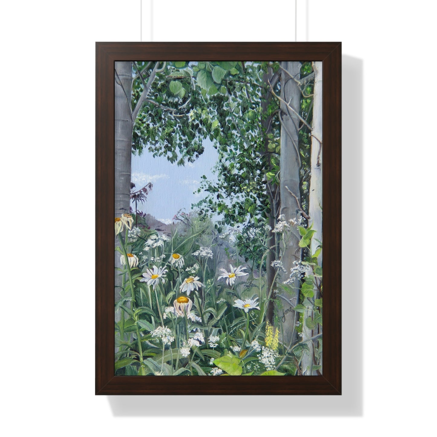 Quakies and Daisies by Jane Autry, Framed Matte Paper Print