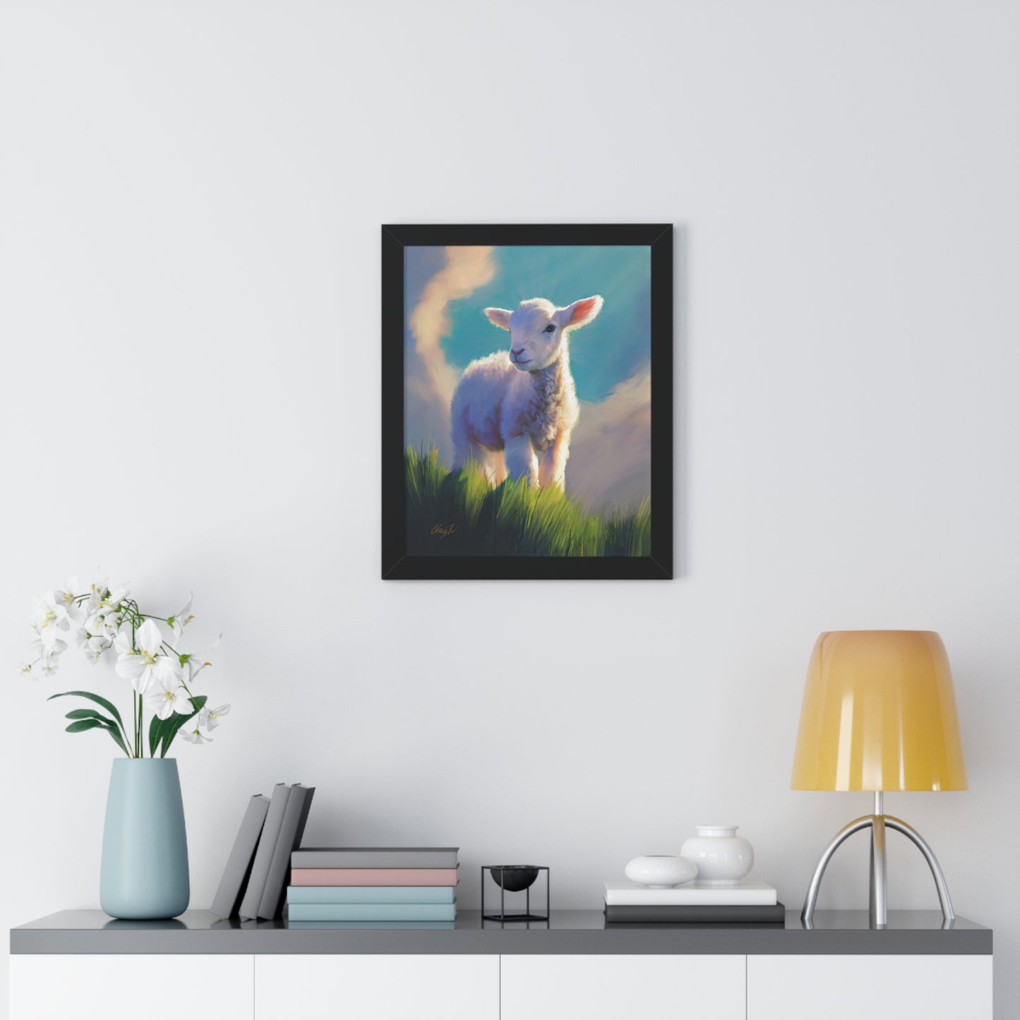 Framed Matte Print, "Without Blemish" by Chaz Walgamott