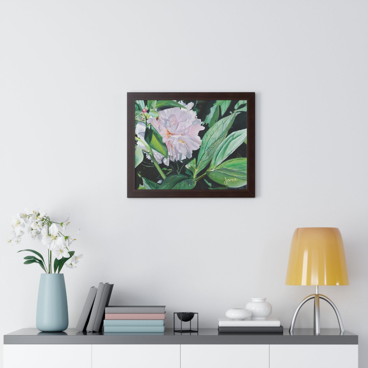 Premium Matte Print--Framed, Shy Peone by Jane Autry