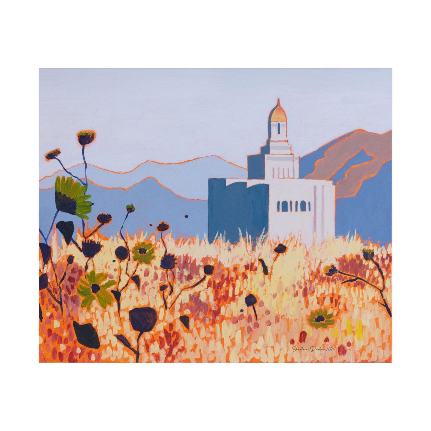 Premium Matte Print, Deseret Peak Temple by Shellece Durfee