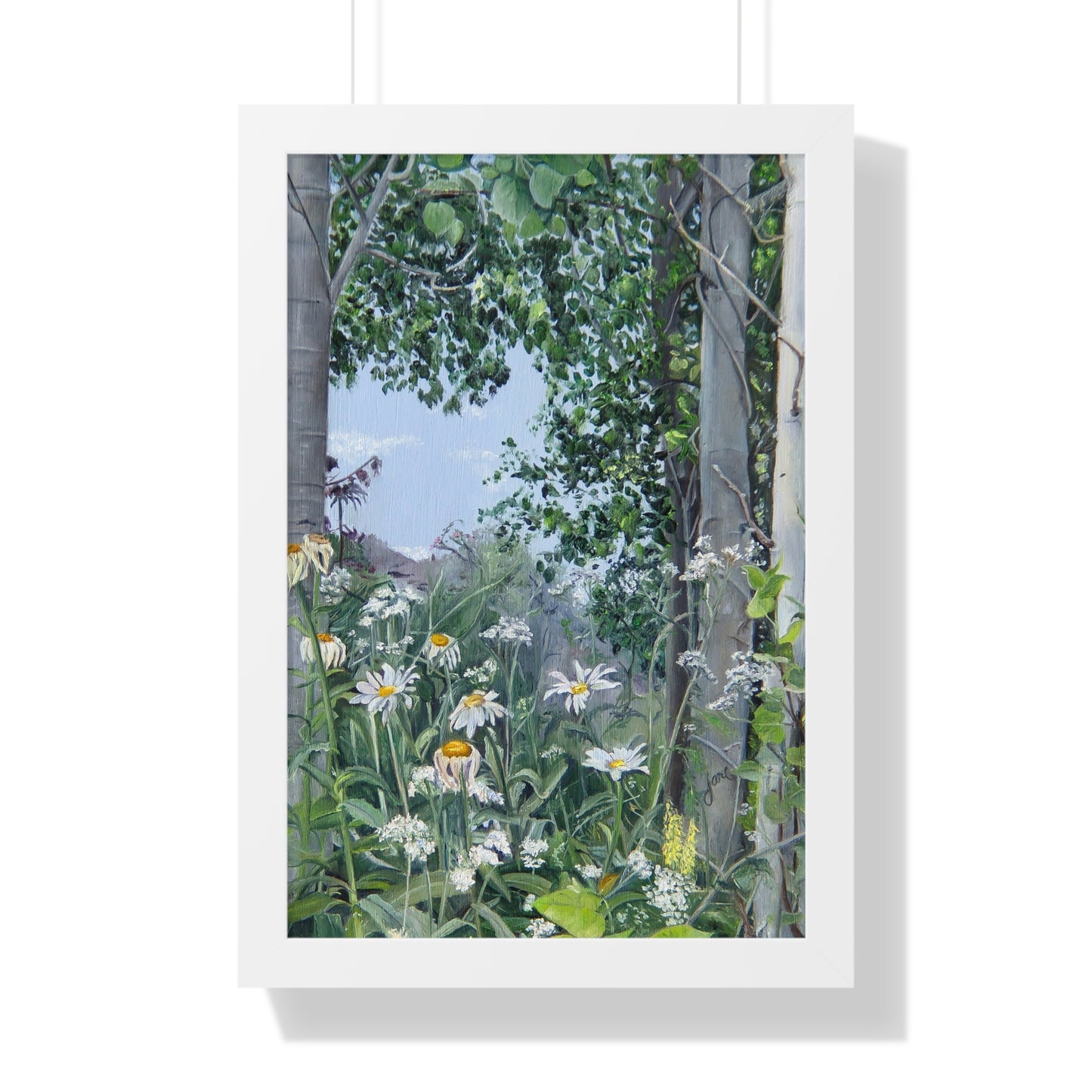 Quakies and Daisies by Jane Autry, Framed Matte Paper Print