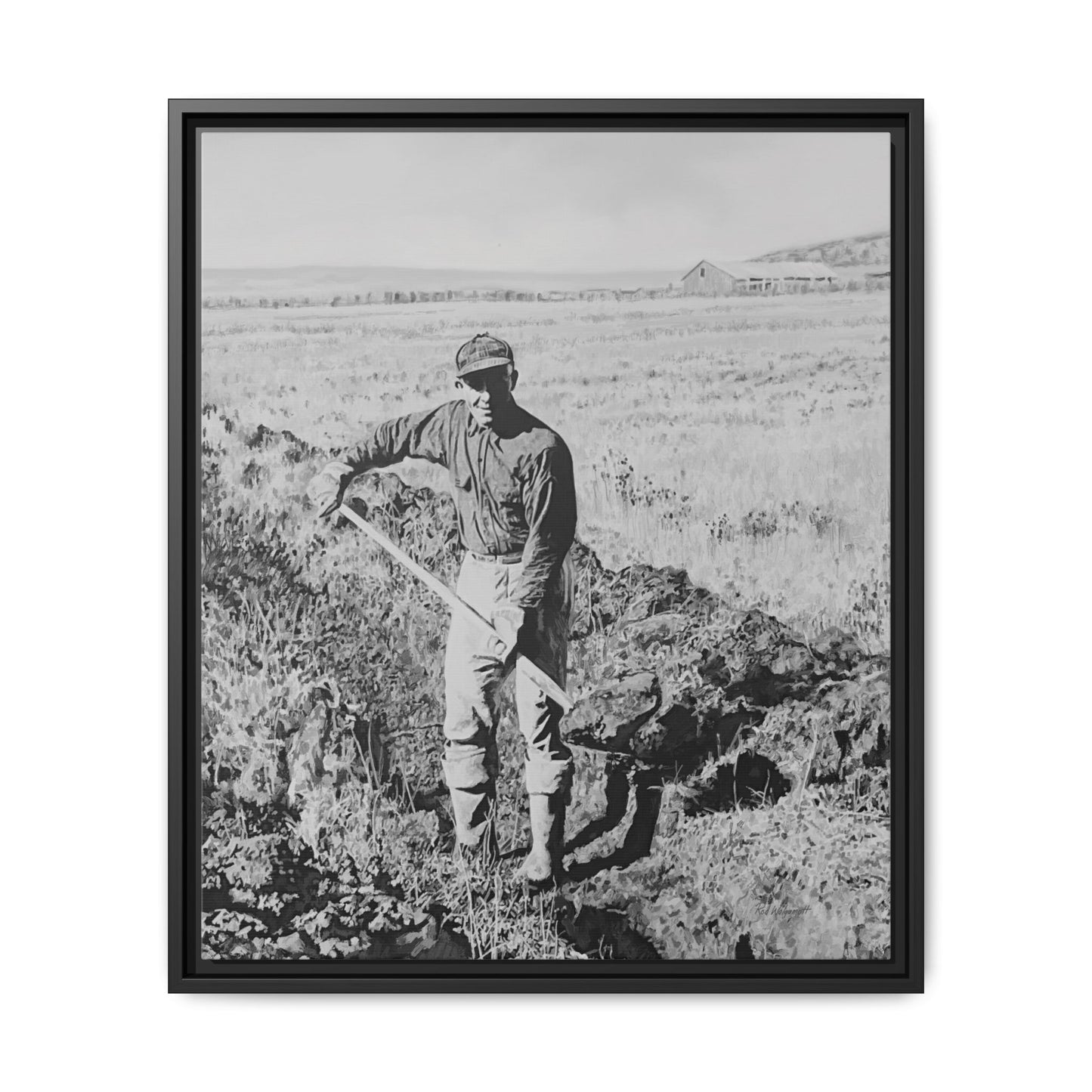 Canvas Art Print - Framed, Clyde Hogan's 1.5 Mile Trench by Rod Walgamott