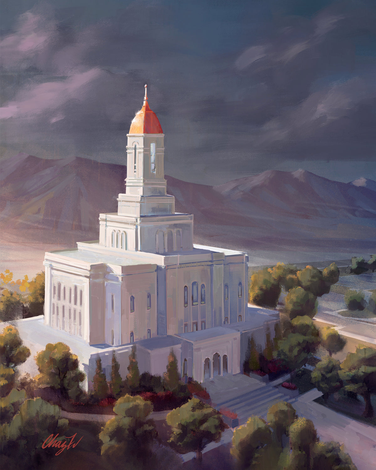 Deseret Peak Temple--After the Storm, by Chaz Walgamott