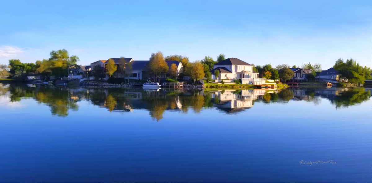 Blue Sky Reflection on Stansbury Lake