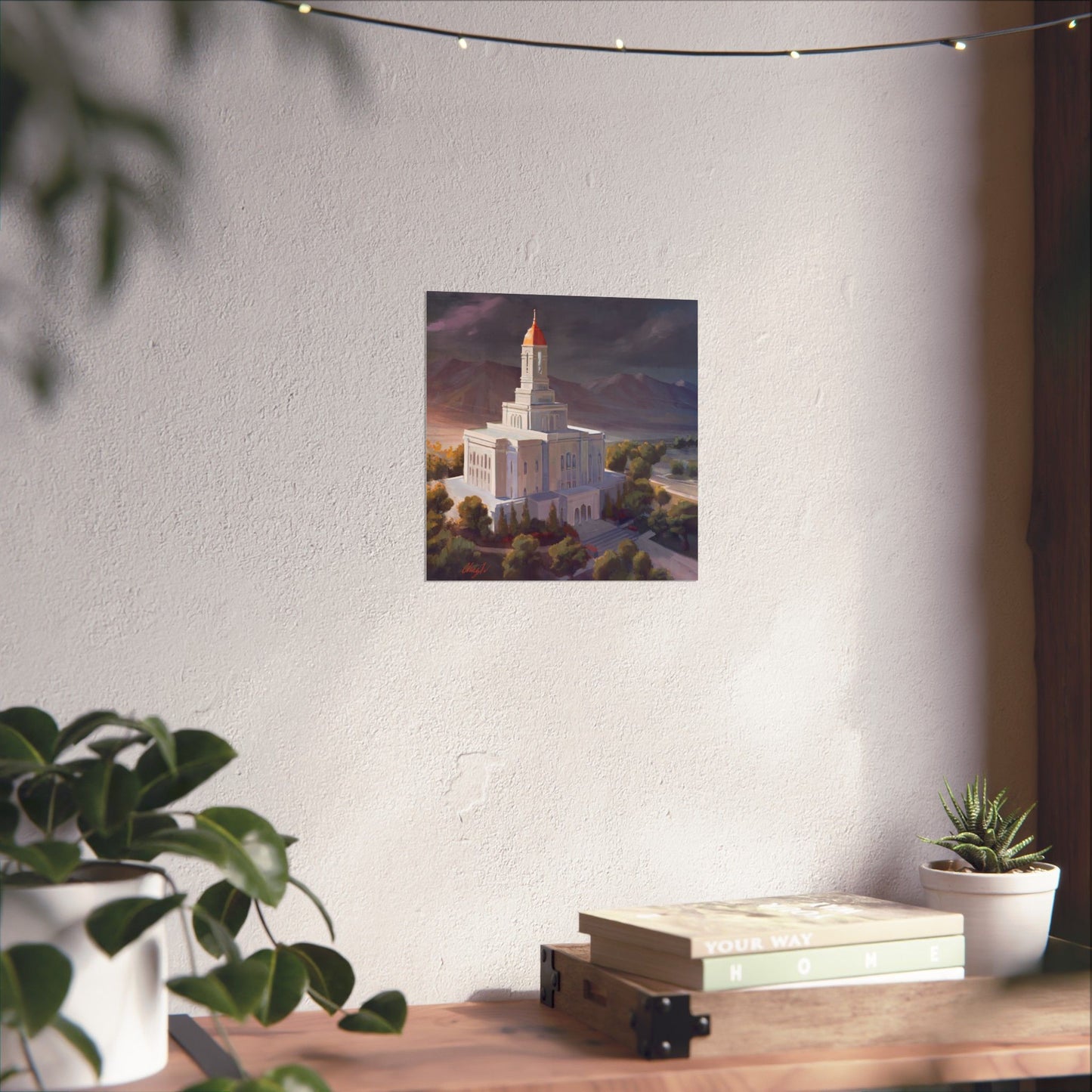 Premium Matte Paper Print, Deseret Peak Temple, After the Storm, by Chaz Walgamott