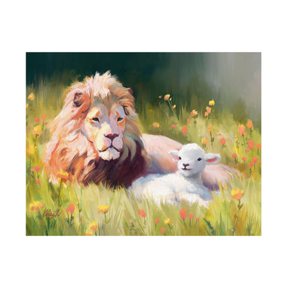 Premium Matte Print, The Lamb and the Lion, by Chaz Walgamott