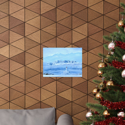 Premium Matte Print, Deseret Peak Temple--Hope in the Bleak of Winter, by Jane Autry