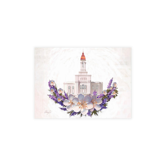 Temple Card Bundle (envelopes not included) Deseret Peak Temple-Floral Wreath