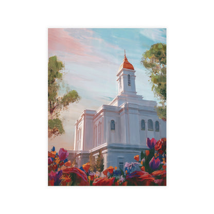 Temple Card Bundle (envelopes not included) Deseret Peak Temple-Spring Flowers