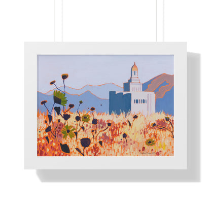 Premium Matte Print--Framed, Deseret Peak Temple by Shellece Durfee