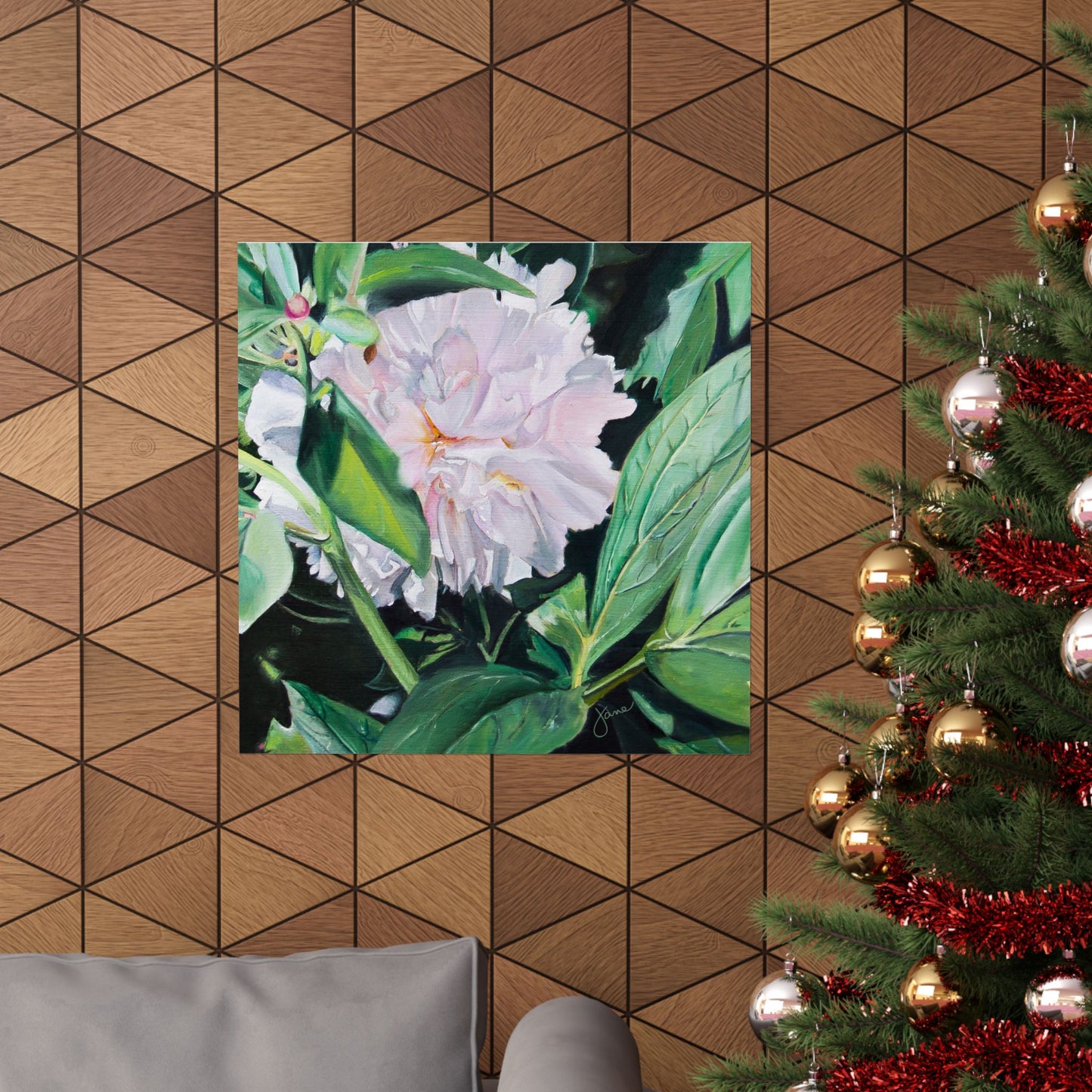 Shy Peone, by Jane Autry--Premium Matte Print