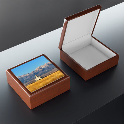 Jewelry Box featuring the Deseret Peak Temple and Deseret Peak, by Rod Walgamott