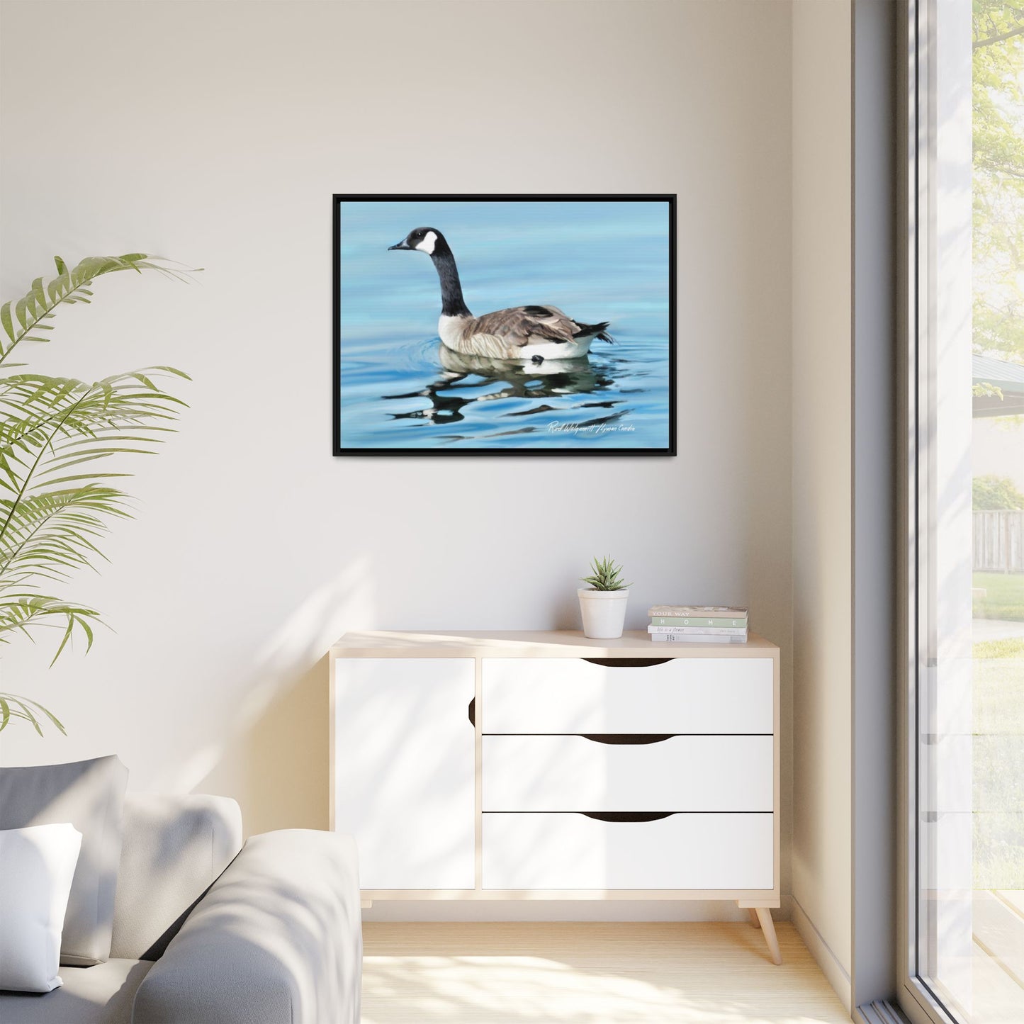 Canada Goose- Framed Matte Canvas Print