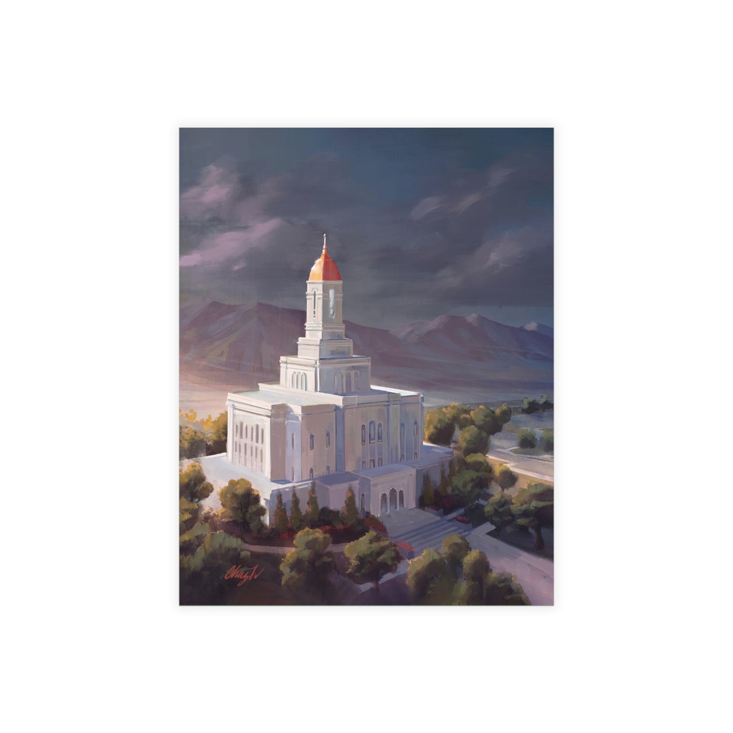 Temple Card Bundle (envelopes not included) Deseret Peak Temple-After the Storm